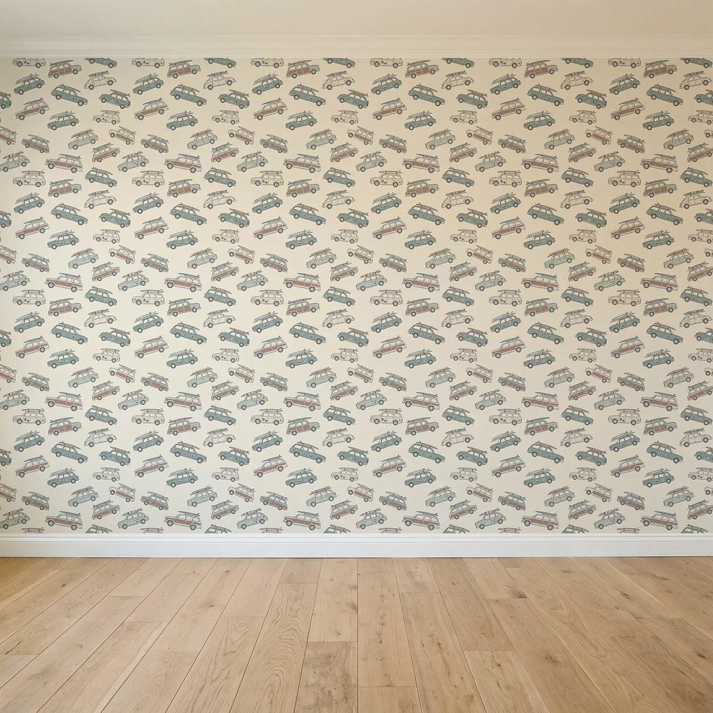 Retro Station Hand-Drawn seamless wallpaper full pattern - Whimsy Tots