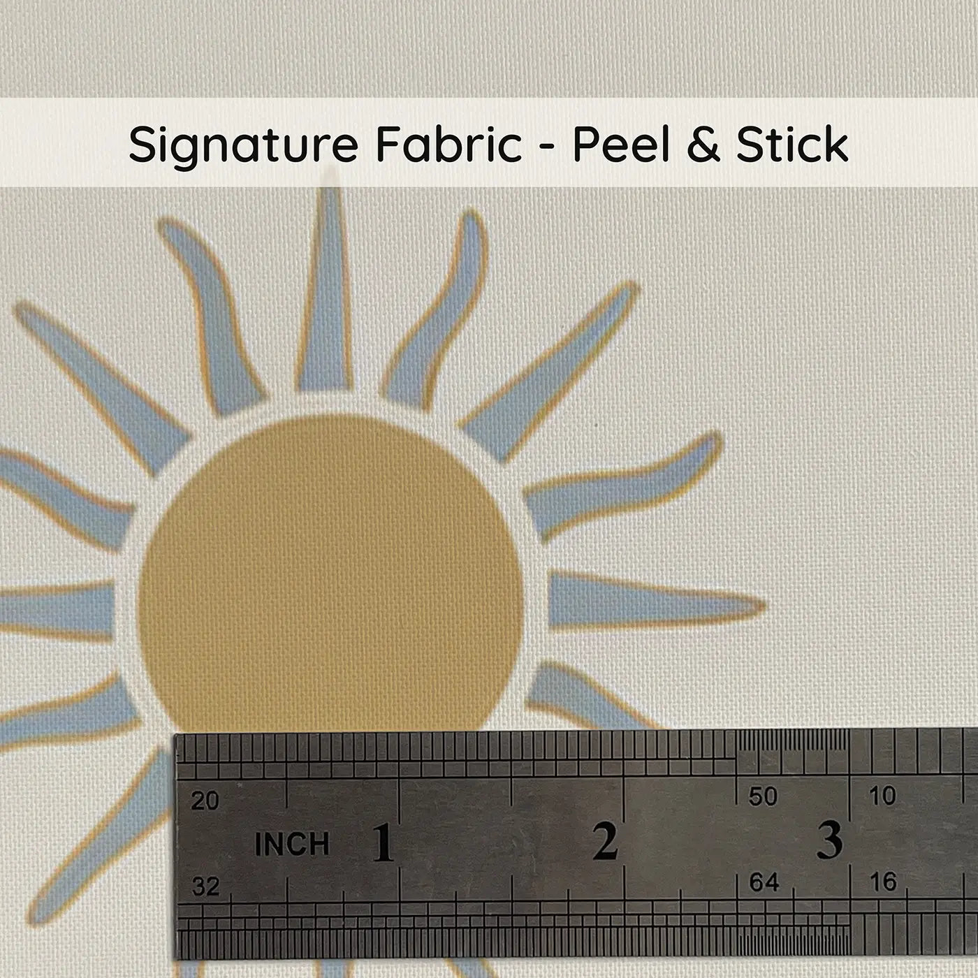 Celestial Sun Geometric on peel and stick fabric - Whimsy Tots