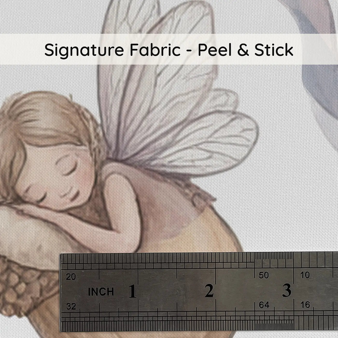 Sleeping Fairies Soft Pastel on peel and stick fabric - Whimsy Tots