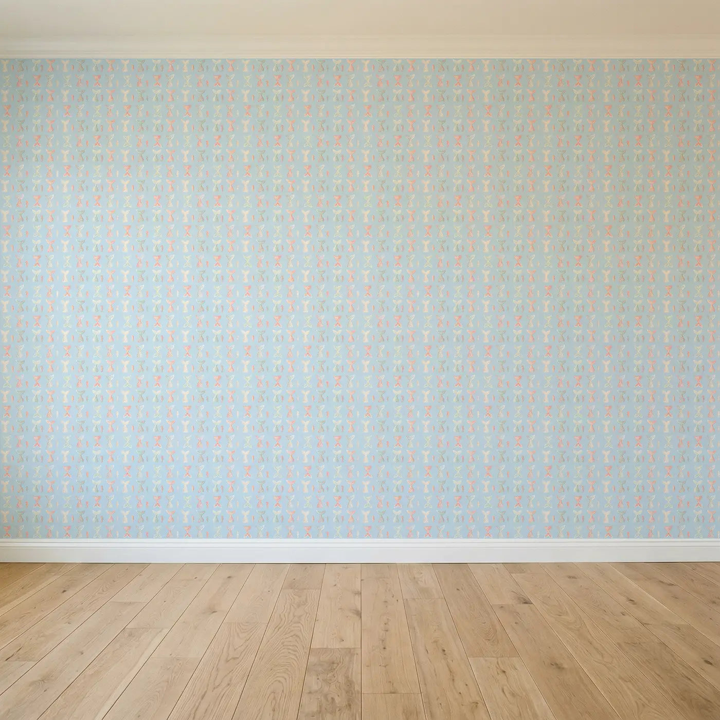 Mermaid Tails Soft Pastel seamless wallpaper full pattern - Whimsy Tots