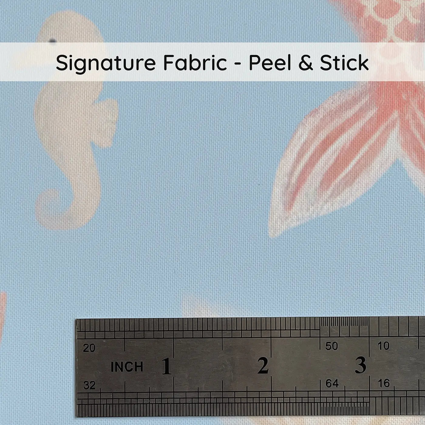 Mermaid Tails Soft Pastel on peel and stick fabric - Whimsy Tots