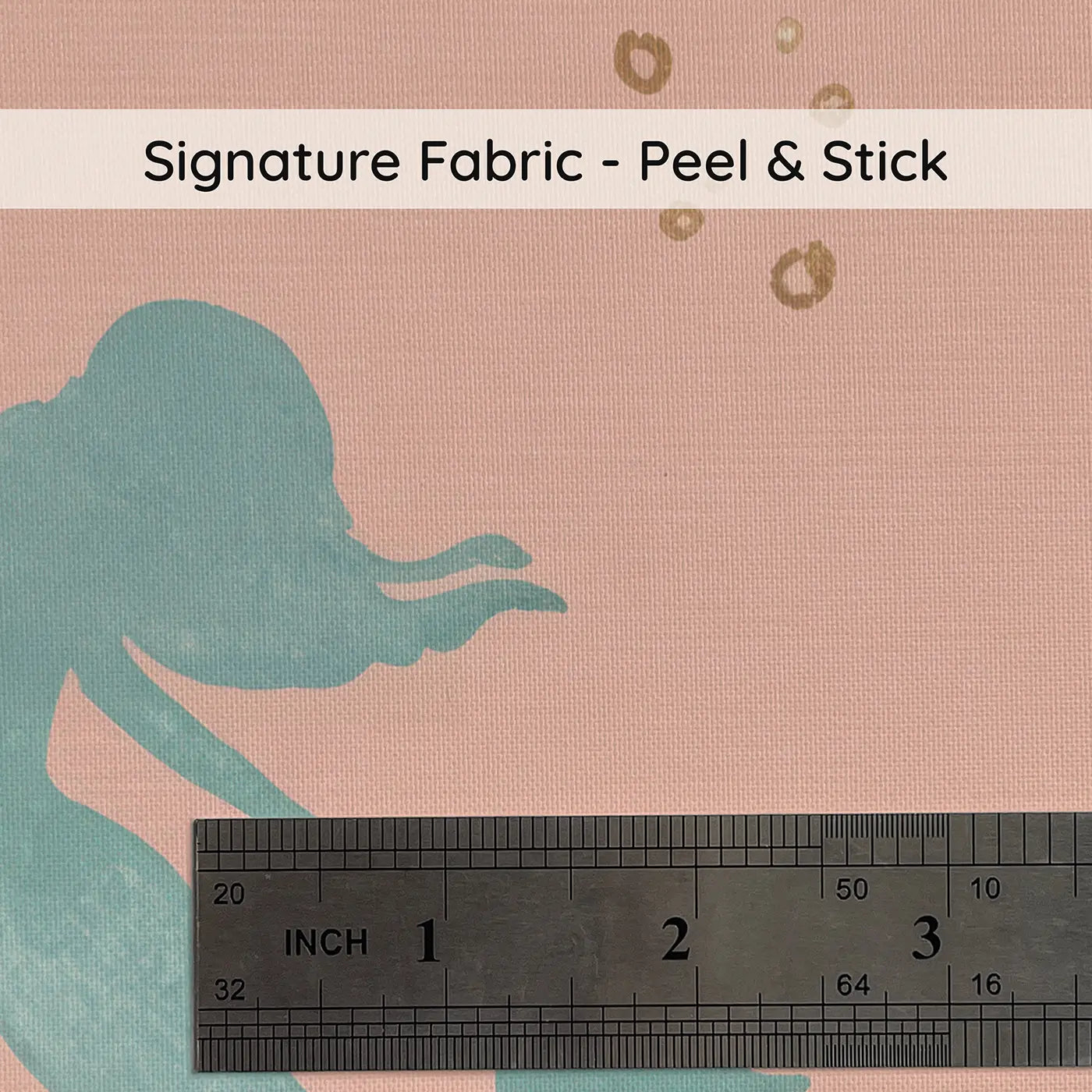 Mermaid Silhouettes Ditsy Floral on peel and stick fabric - Whimsy Tots
