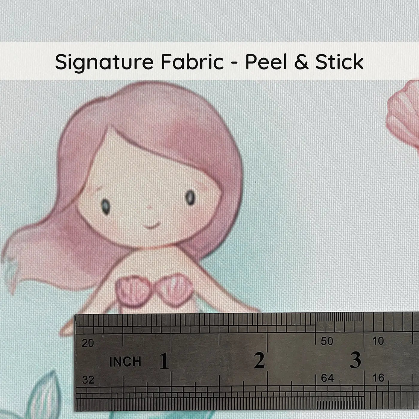 Baby Mermaids Watercolor on peel and stick fabric - Whimsy Tots