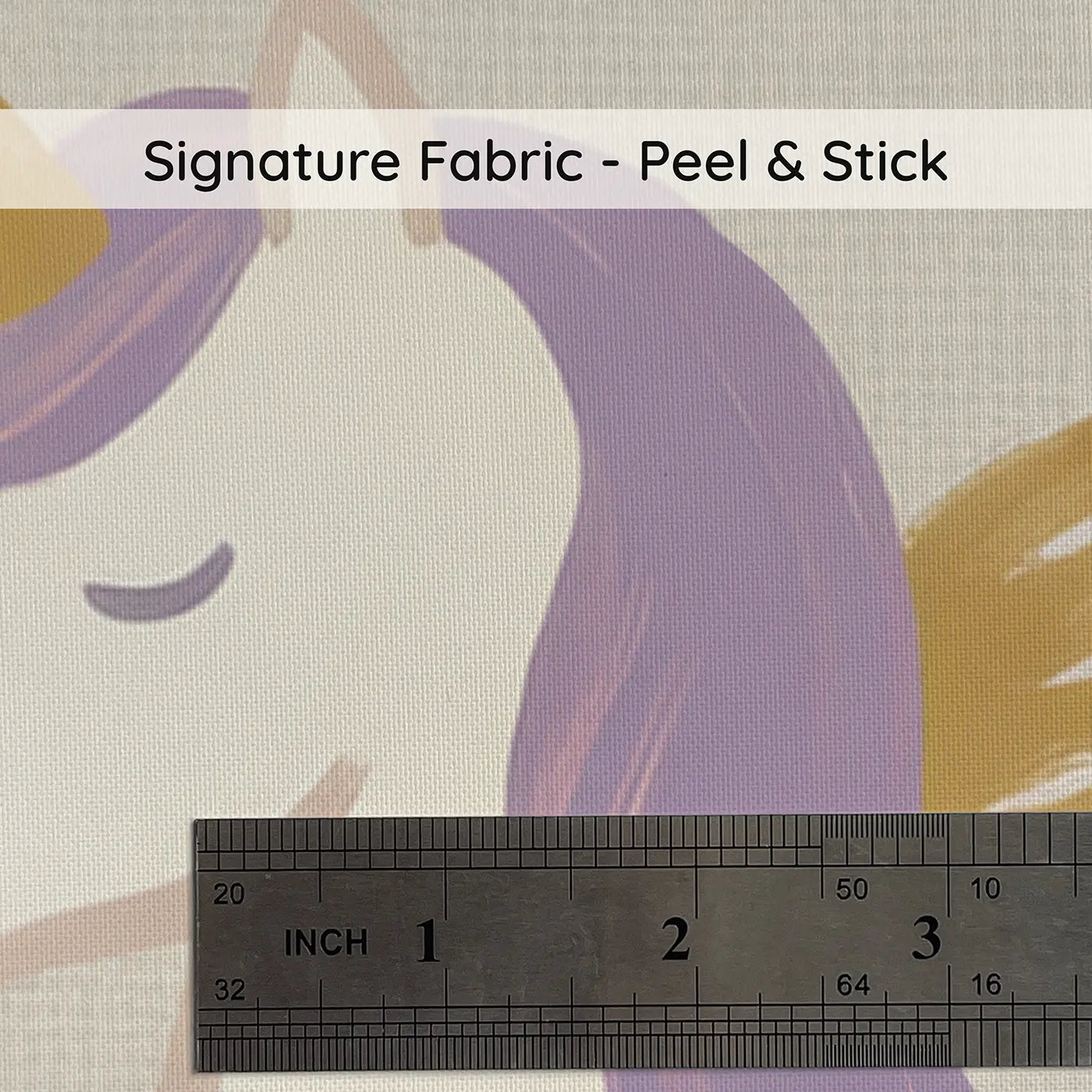 Pegasus Head Profiles Modern Illustration on peel and stick fabric - Whimsy Tots