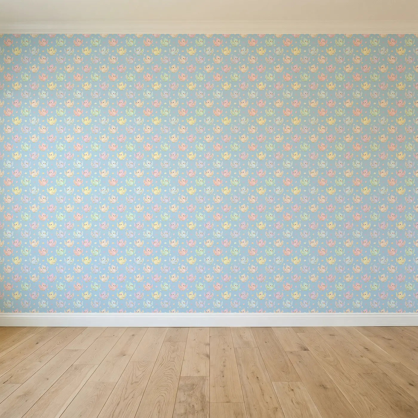 Baby Phoenix Modern Illustration seamless wallpaper full pattern - Whimsy Tots