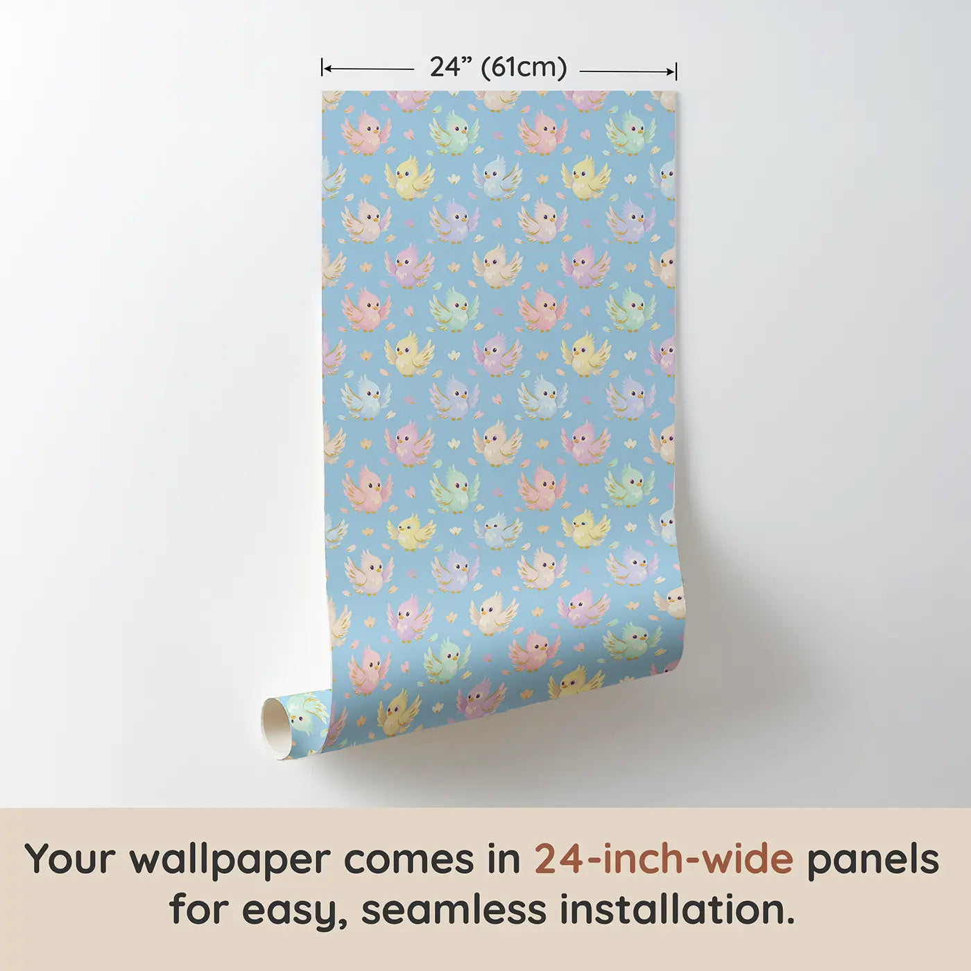 Baby Phoenix Modern Illustration wallpaper panel dimensions - Whimsy Tots
