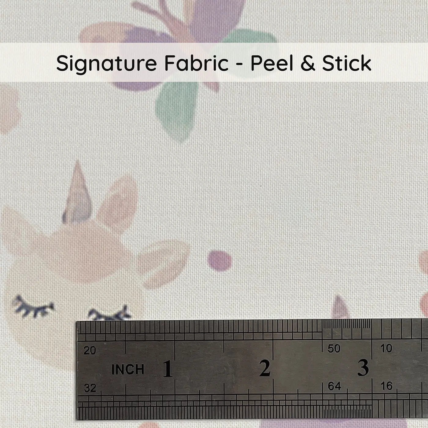 Unicorn Faces Closed Ditsy Floral on peel and stick fabric - Whimsy Tots