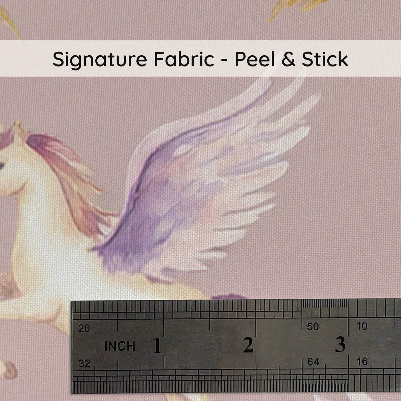 Pegasus Soaring Watercolor on peel and stick fabric - Whimsy Tots