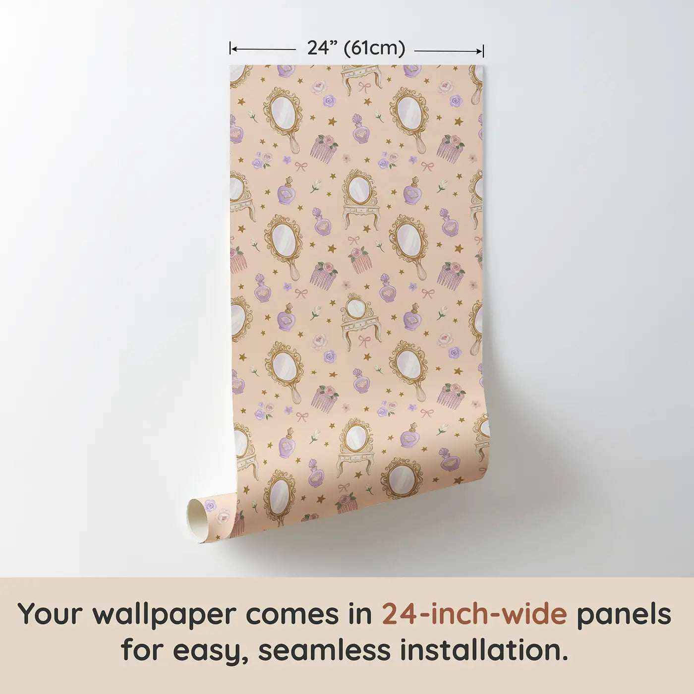 Fairy Tale Modern Illustration wallpaper panel dimensions - Whimsy Tots