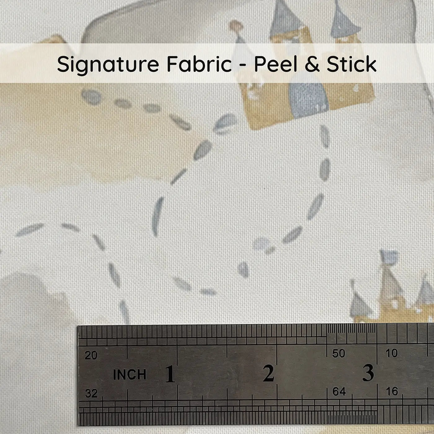 Treasure Maps Watercolor on peel and stick fabric - Whimsy Tots