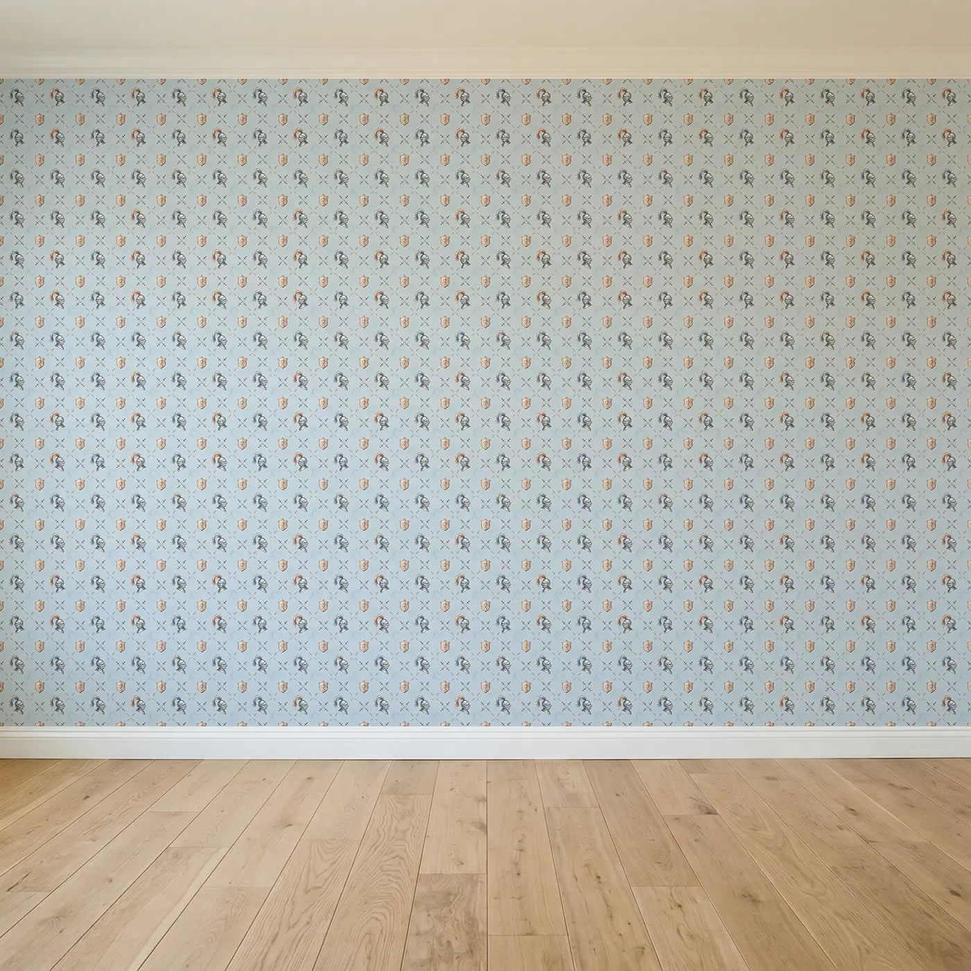 Knight Helmets Watercolor seamless wallpaper full pattern - Whimsy Tots