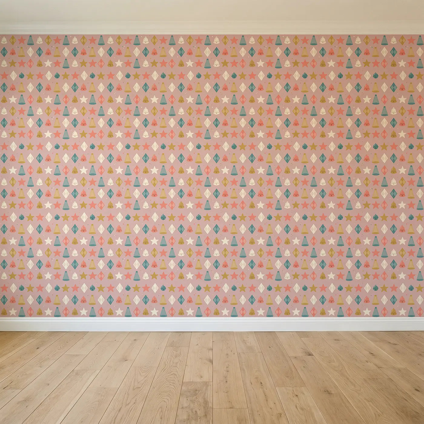 Circus Stars Modern Illustration seamless wallpaper full pattern - Whimsy Tots