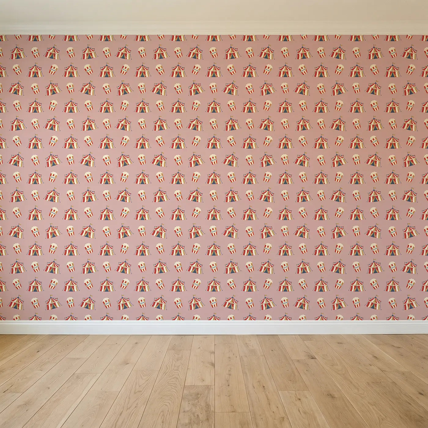 Vintage Circus Tents Modern Illustration seamless wallpaper full pattern - Whimsy Tots