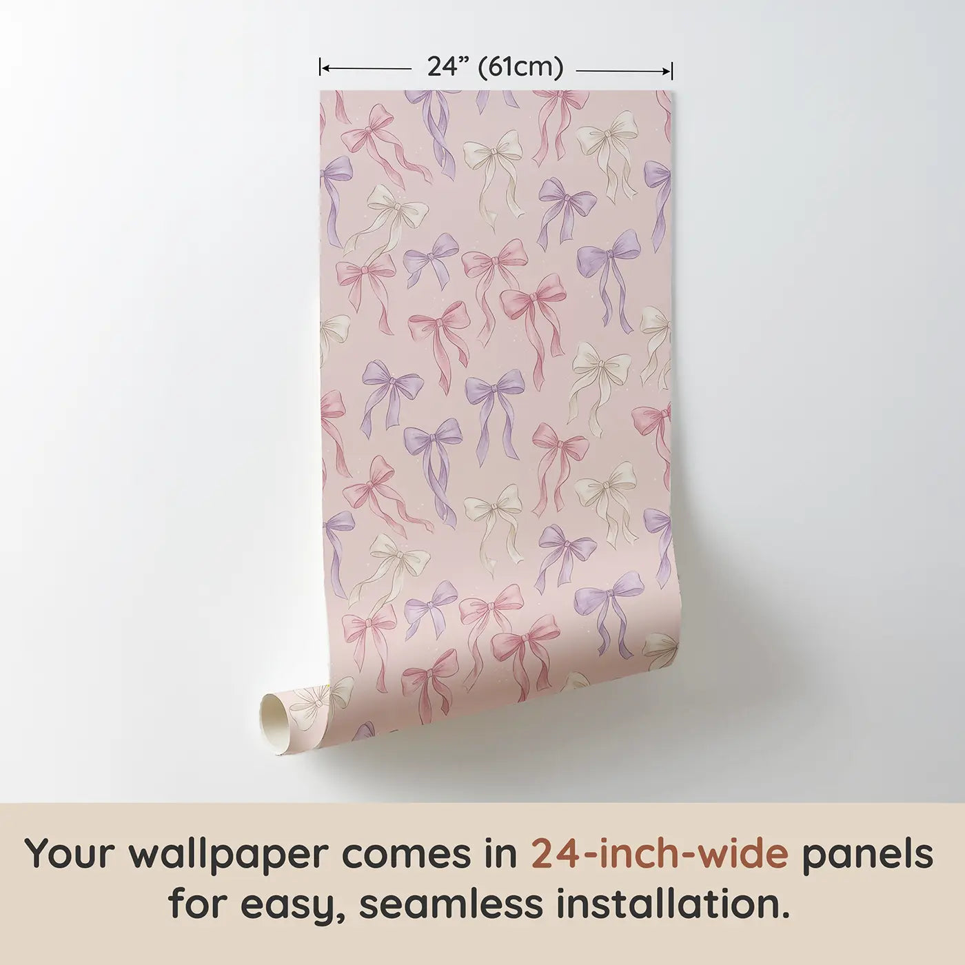 Scattered Silk Soft Pastel wallpaper panel dimensions - Whimsy Tots