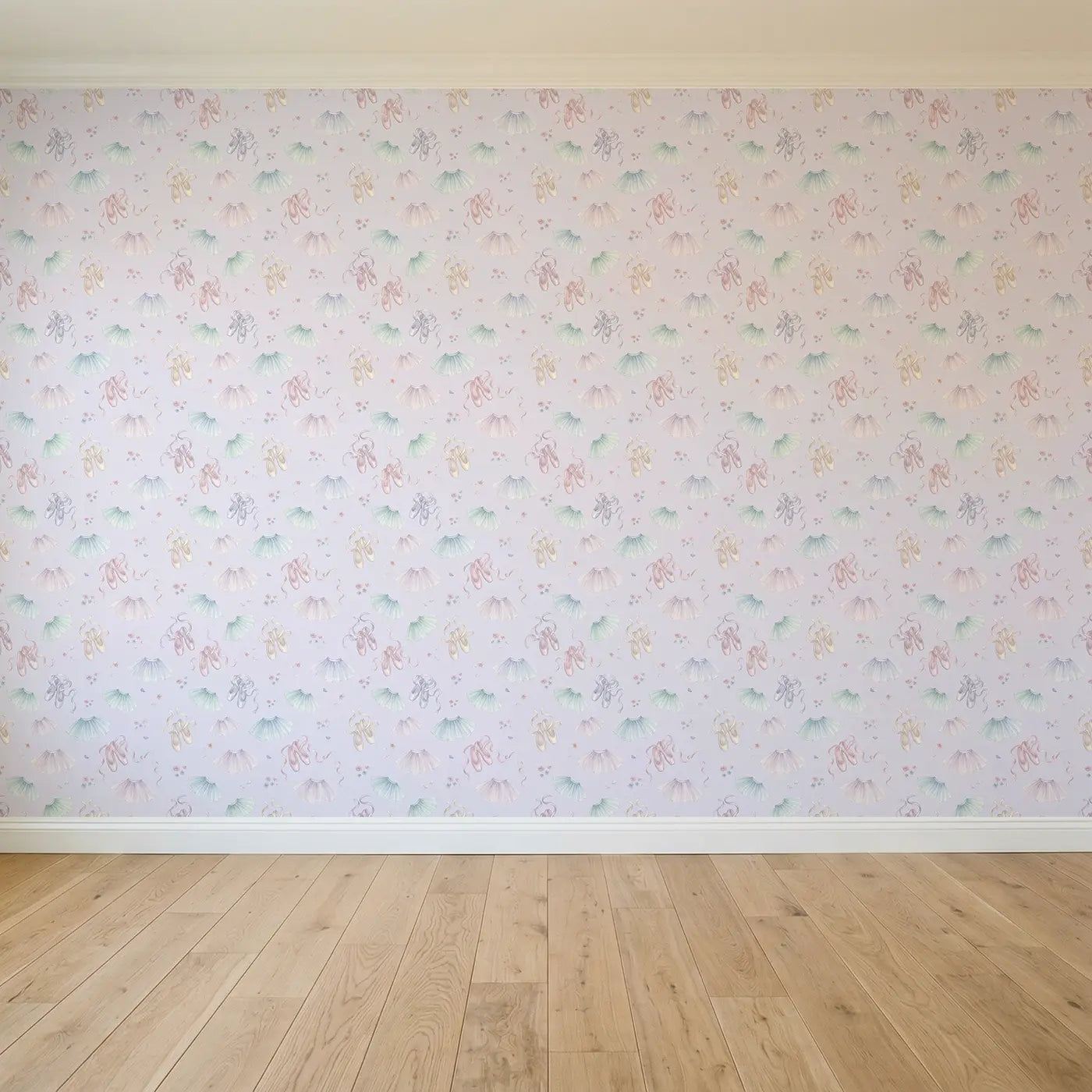 Ballet Slippers Soft Pastel seamless wallpaper full pattern - Whimsy Tots