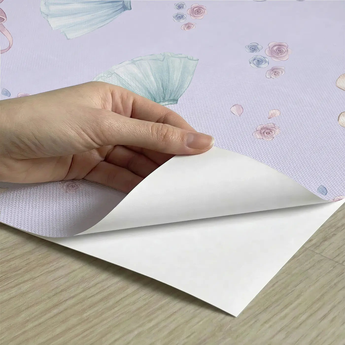Ballet Slippers Soft Pastel peel and stick material close-up - Whimsy Tots