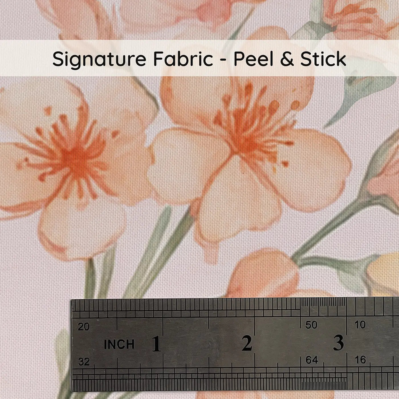 Cherry Branches Watercolor on peel and stick fabric - Whimsy Tots