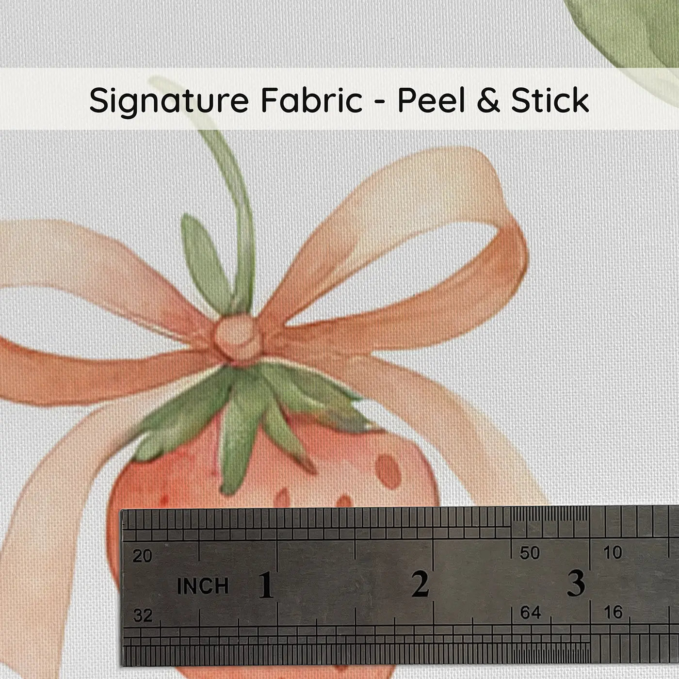 Strawberries Tiny Watercolor on peel and stick fabric - Whimsy Tots