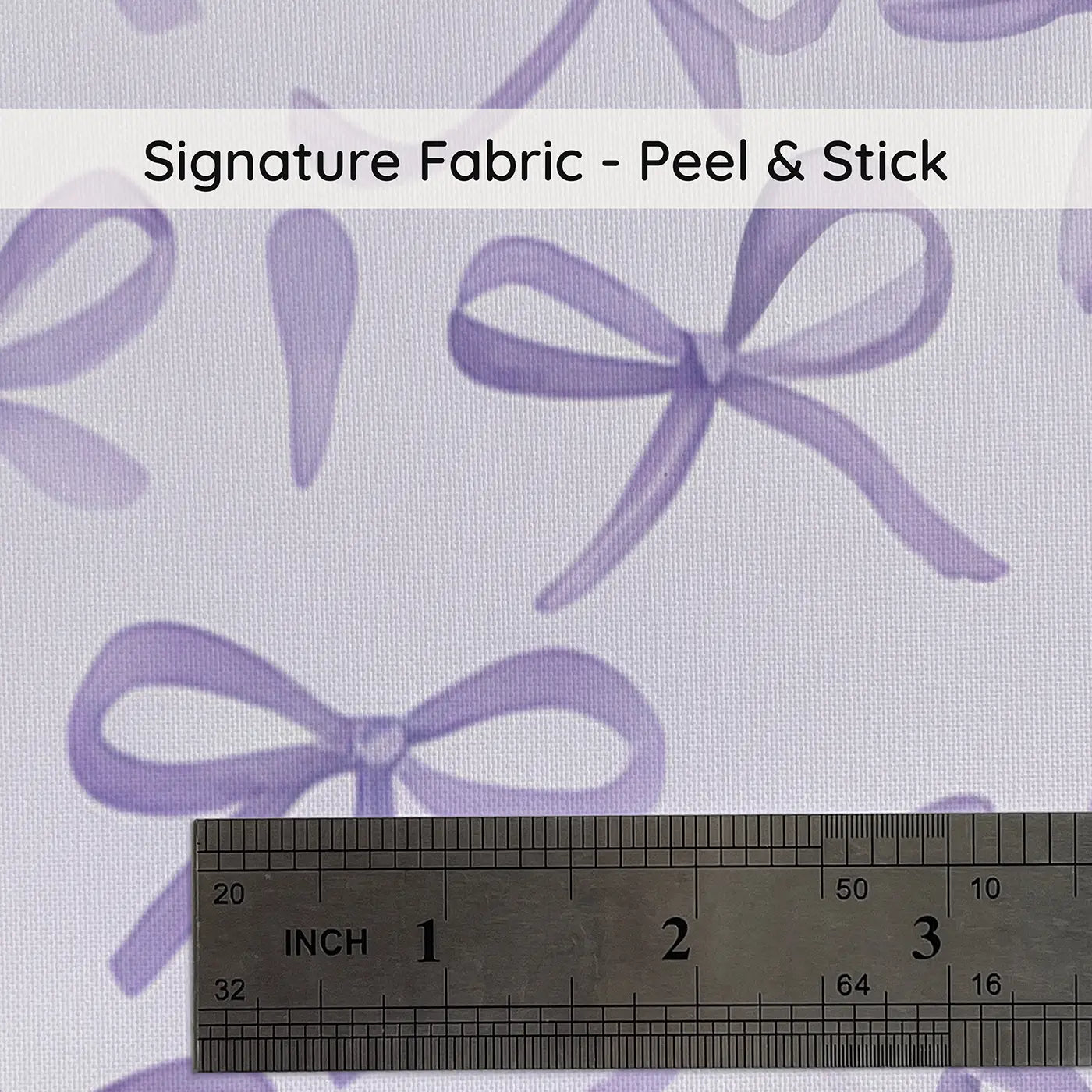 Bows Lavender Ditsy Floral on peel and stick fabric - Whimsy Tots