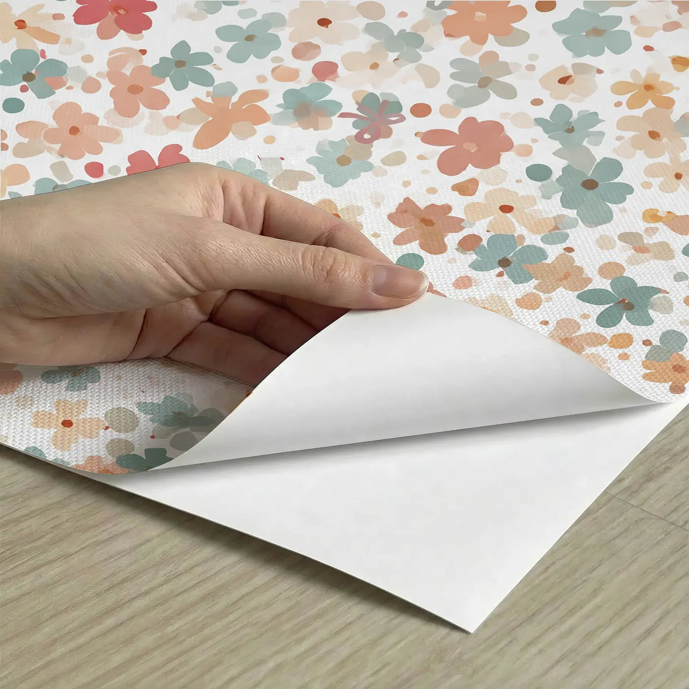 Floral-Bow Mix: Ditsy Floral peel and stick material close-up - Whimsy Tots
