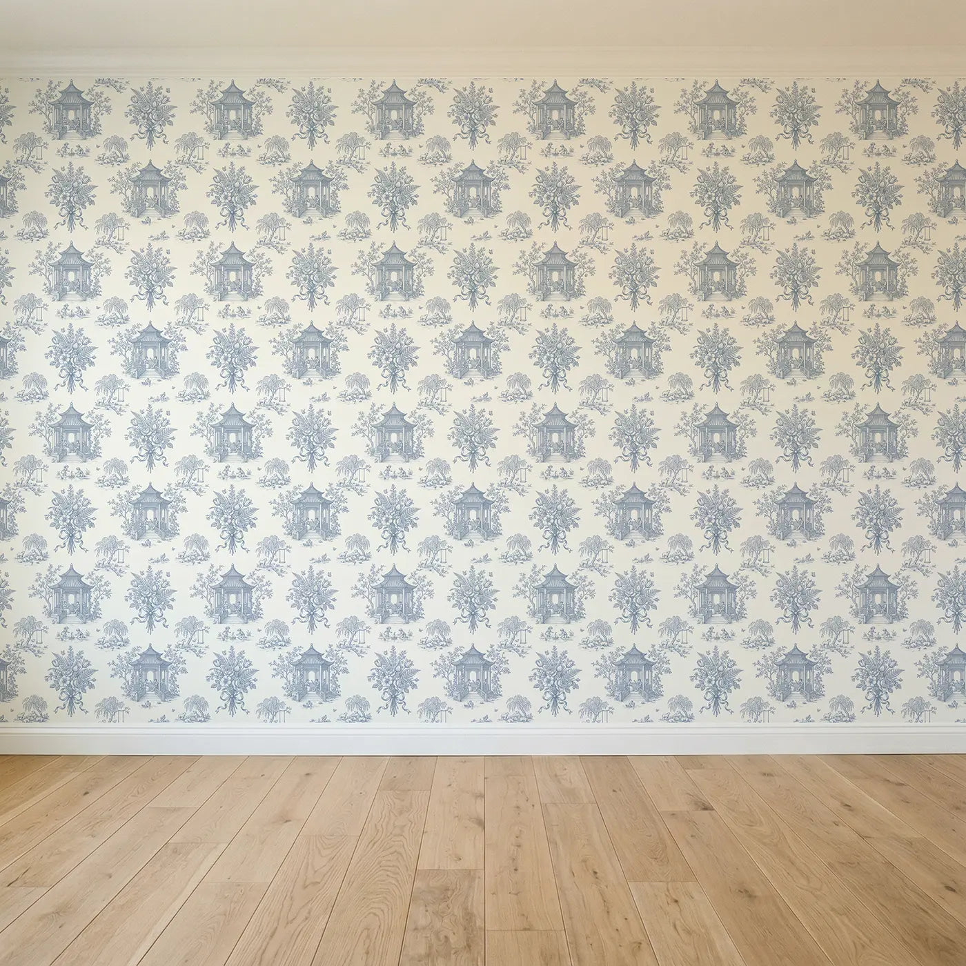 Pastoral Ribbon-Wrapped Botanical Elegance seamless wallpaper full pattern - Whimsy Tots