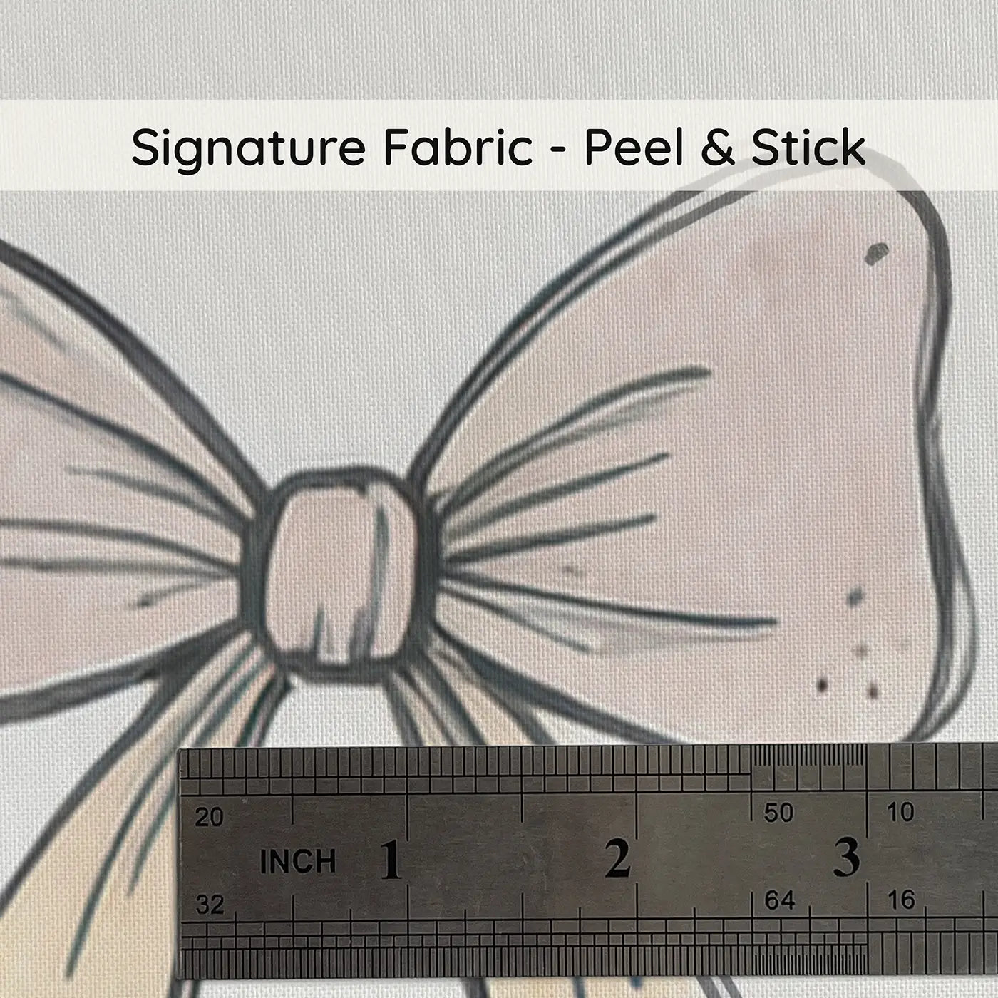 Simple Bows Ink Hand-Drawn on peel and stick fabric - Whimsy Tots