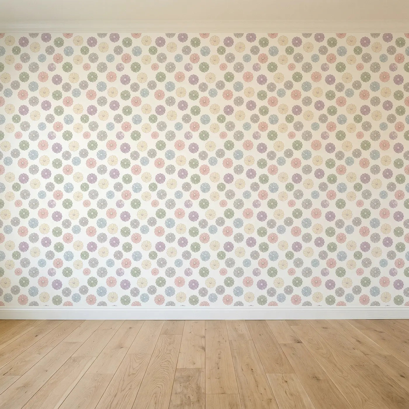 Chalk-Drawn Ribbon Soft Pastel seamless wallpaper full pattern - Whimsy Tots