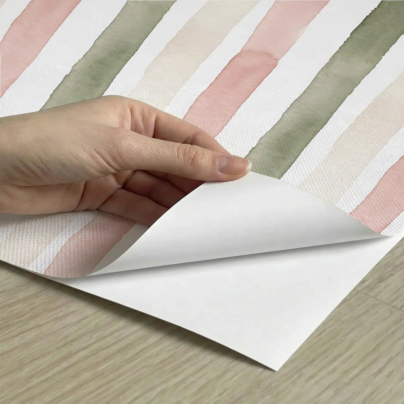 Soft Horizontal Watercolor peel and stick material close-up - Whimsy Tots