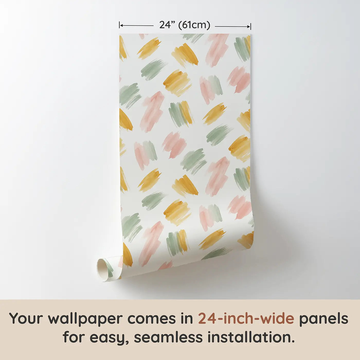 Loose Abstract Watercolor wallpaper panel dimensions - Whimsy Tots