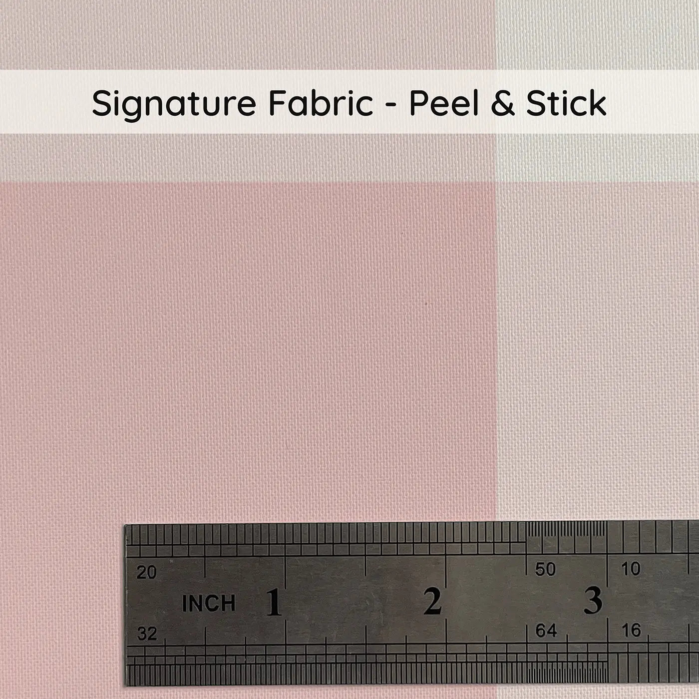Buffalo Check Blush Geometric on peel and stick fabric - Whimsy Tots