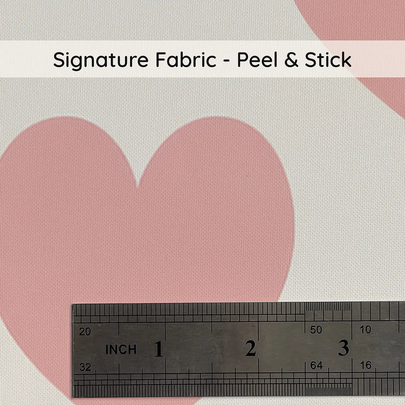 Simple Heart Geometric on peel and stick fabric - Whimsy Tots
