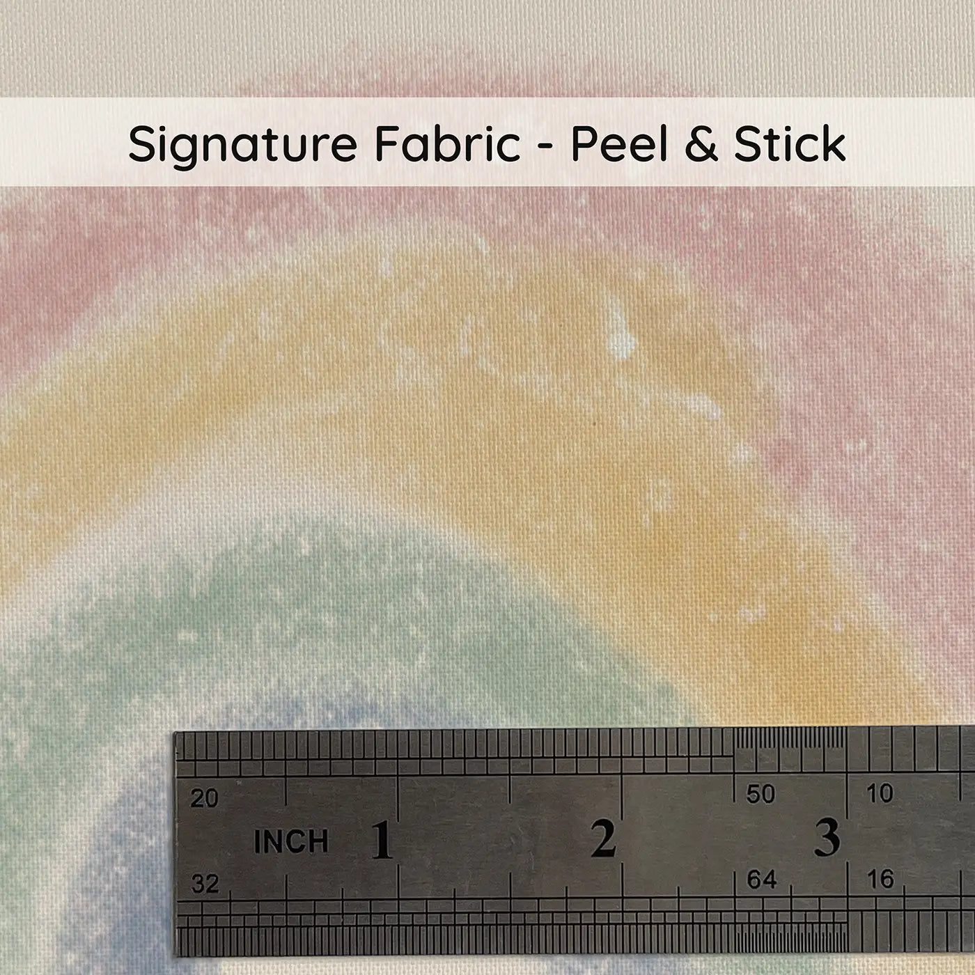 Rainbow Arcs Soft Pastel on peel and stick fabric - Whimsy Tots
