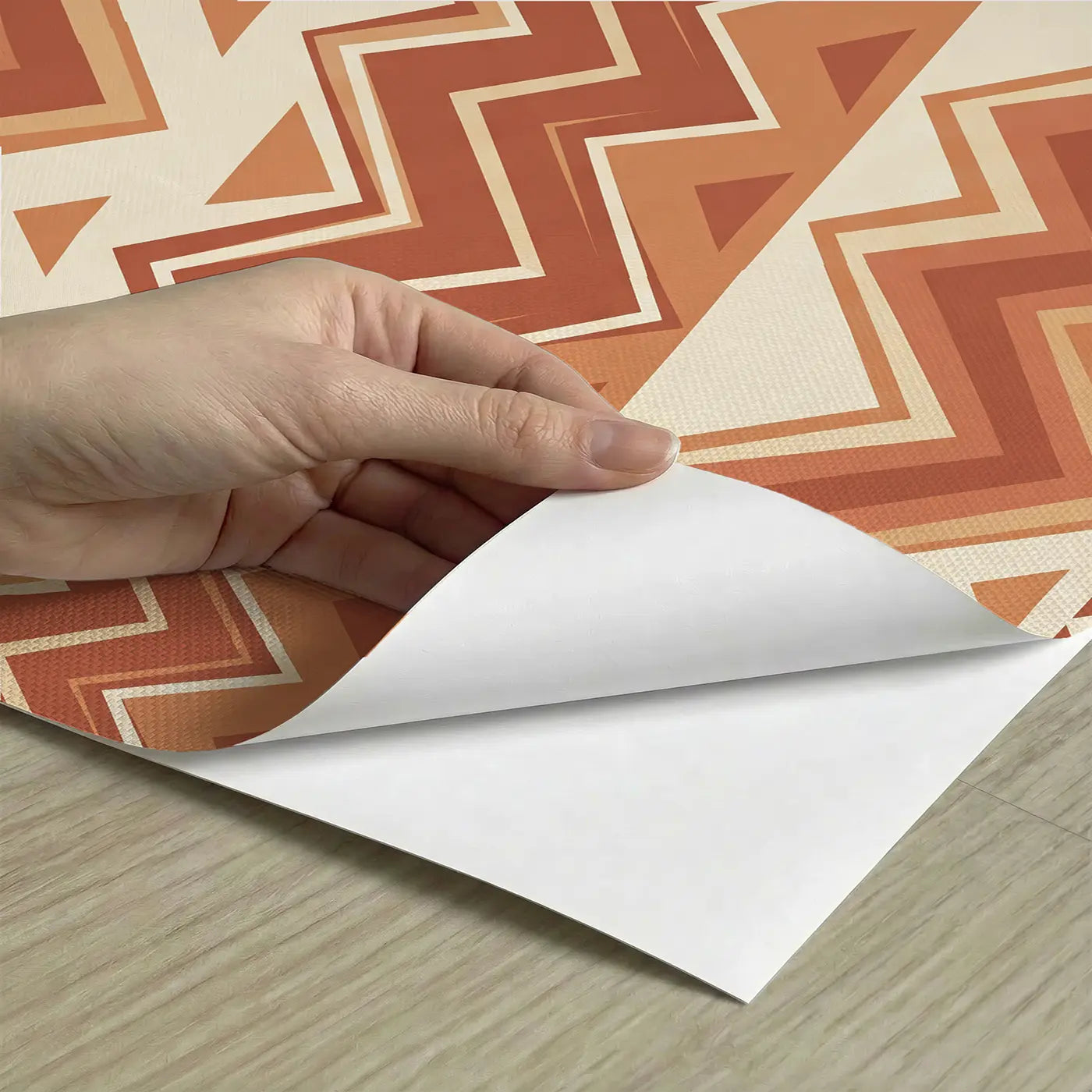 Bold Chevron Geometric peel and stick material close-up - Whimsy Tots
