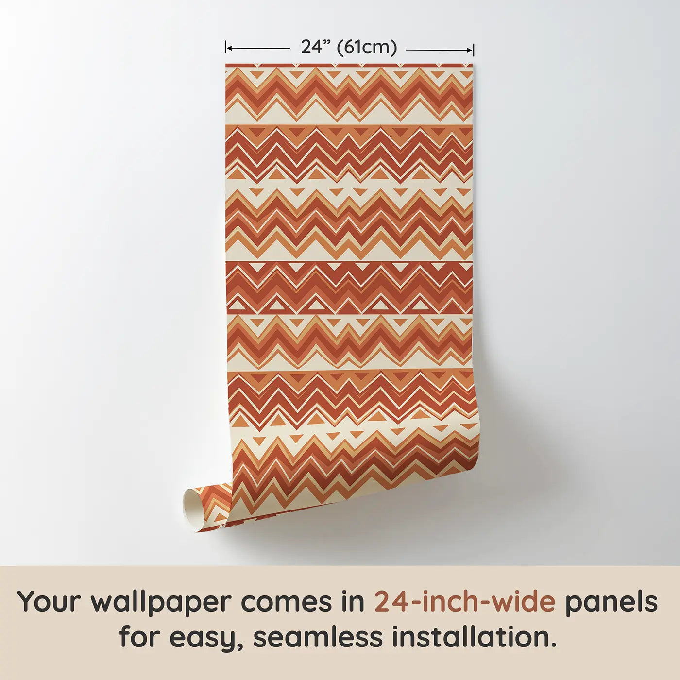 Bold Chevron Geometric wallpaper panel dimensions - Whimsy Tots