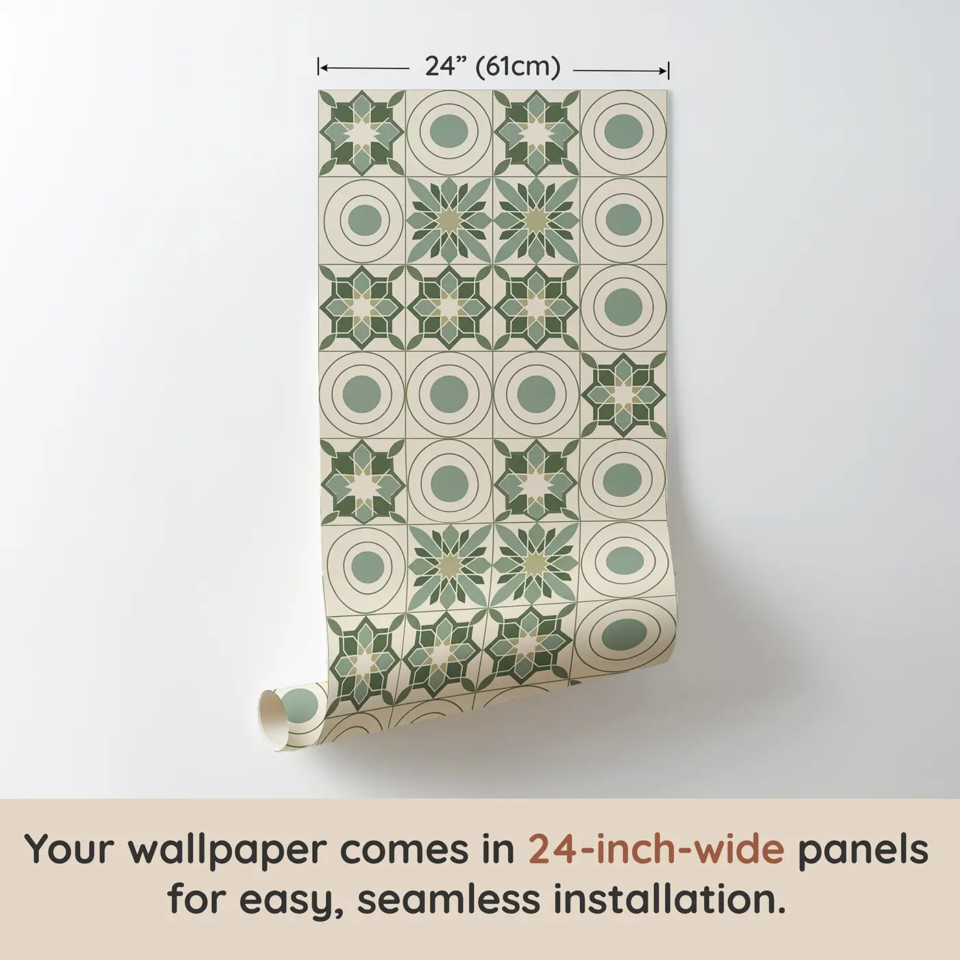 Moroccan Star Tile Geometric wallpaper panel dimensions - Whimsy Tots