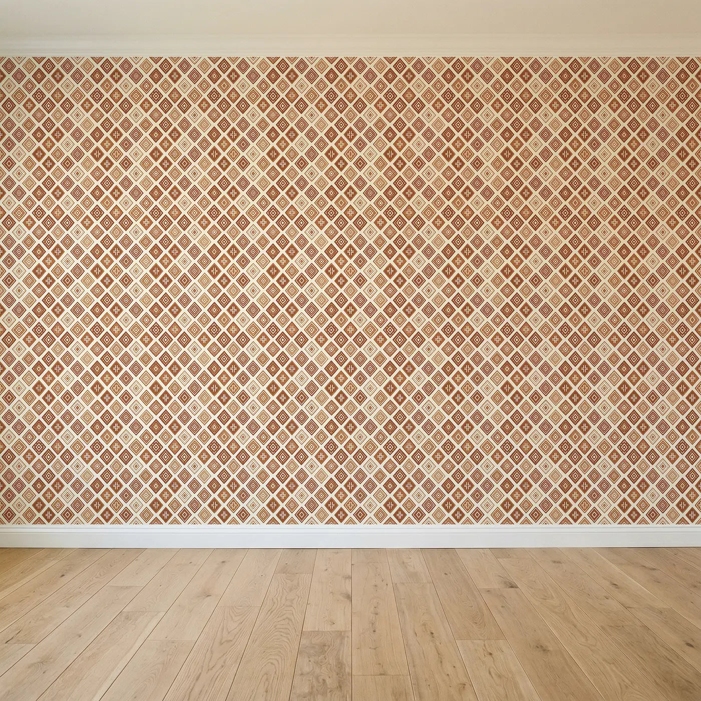 Mudcloth Diamond Geometric seamless wallpaper full pattern - Whimsy Tots