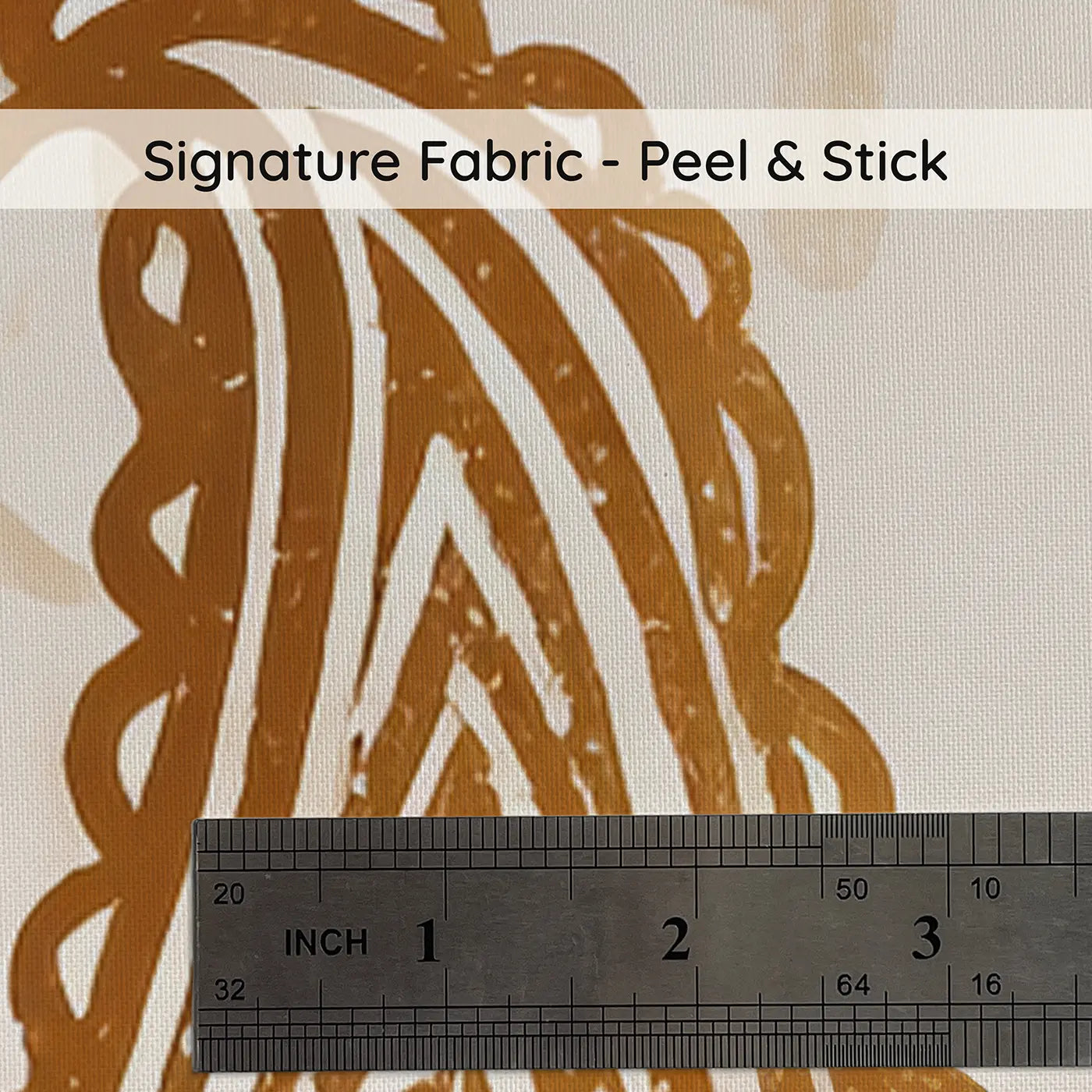 Paisley Warm Block Print on peel and stick fabric - Whimsy Tots