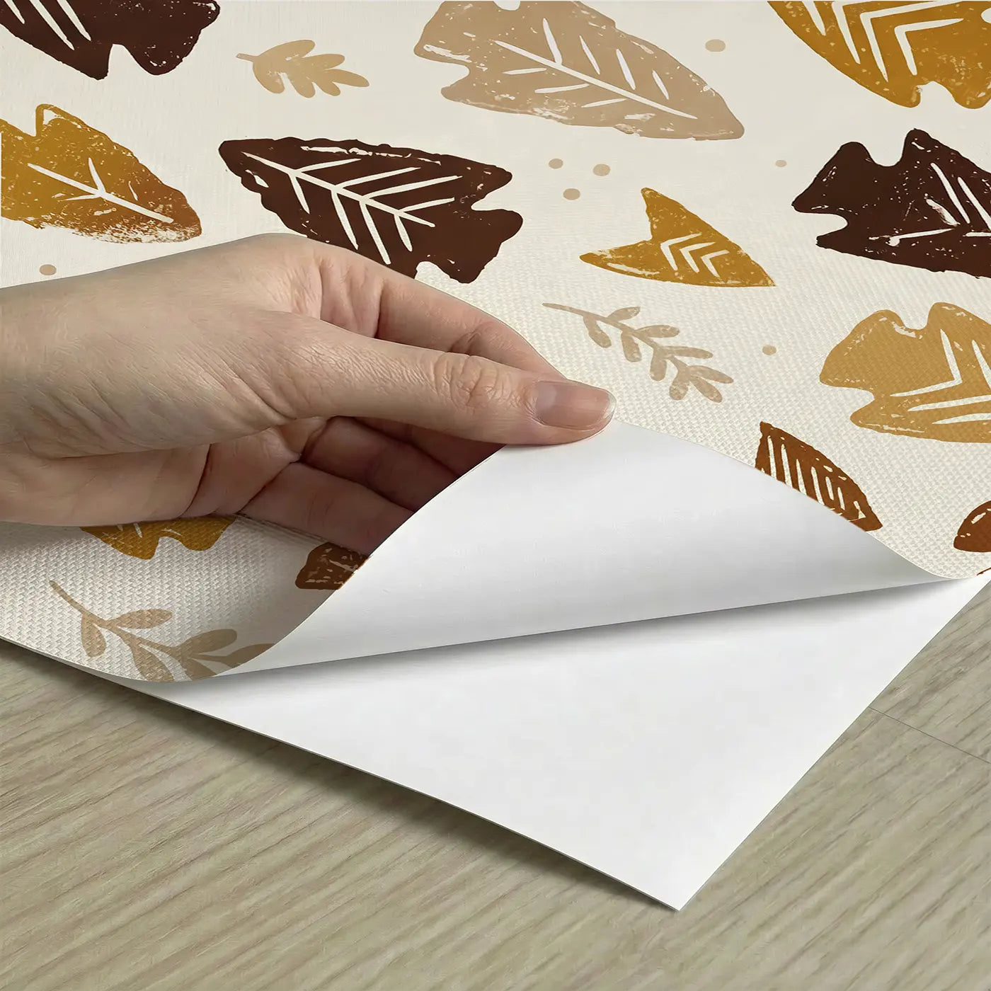 Arrowhead Shapes Block Print peel and stick material close-up - Whimsy Tots