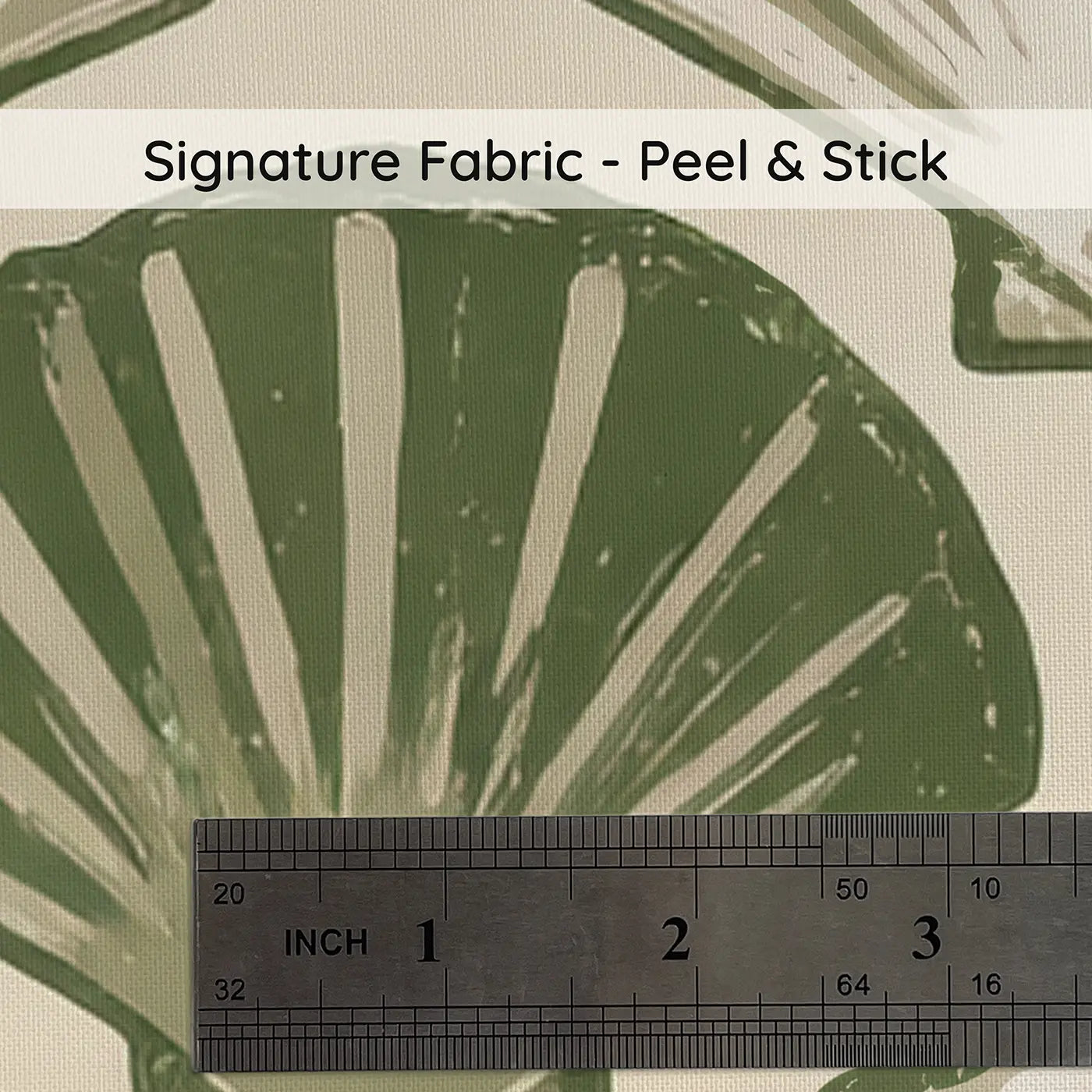 Scallop Fan Block Print on peel and stick fabric - Whimsy Tots