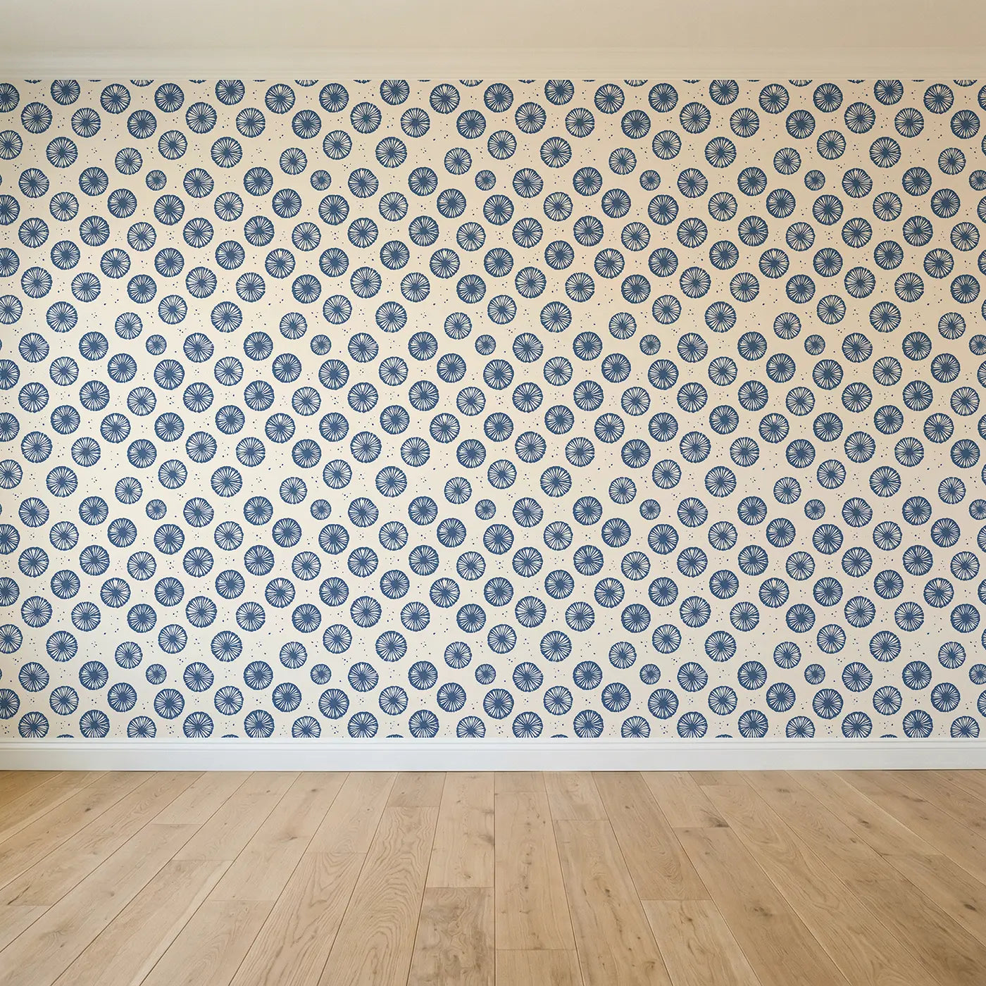 Shibori Circle Block Print seamless wallpaper full pattern - Whimsy Tots