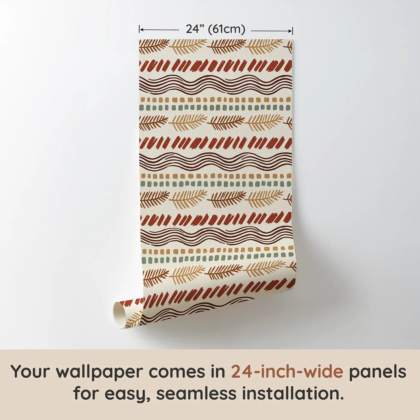 Abstract Brushstroke Block Print wallpaper panel dimensions - Whimsy Tots