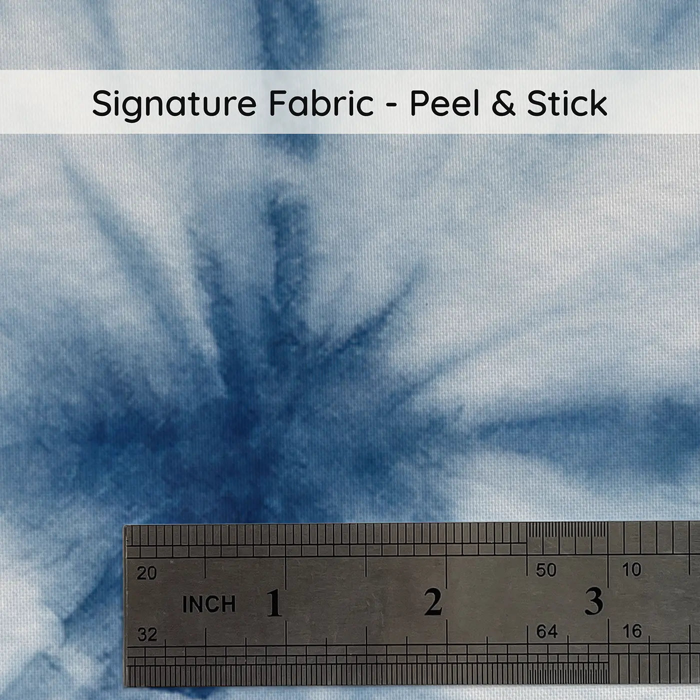 Shibori Indigo Watercolor on peel and stick fabric - Whimsy Tots